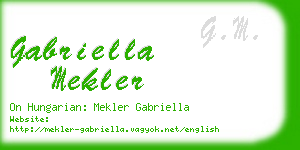 gabriella mekler business card